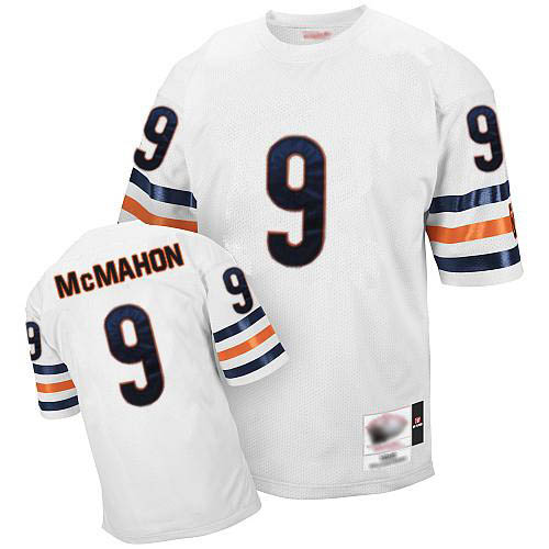 Chicago Bears Authentic White Men Jim McMahon Road Jersey NFL Football 9 Throwback